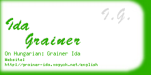 ida grainer business card